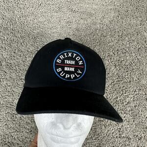 Brixton Hat Cap Snap Back Black Cotton Patch Mens One Size Streetwear Casual